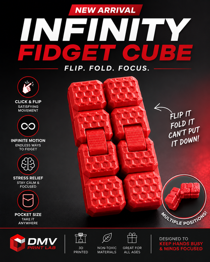 Infinity Fidget Cube - 3D Printed Fidget Toy