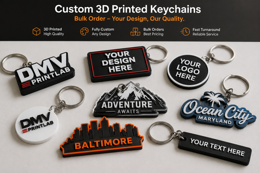 Custom 3D Printed Keychains Bulk Order DMV Print Lab