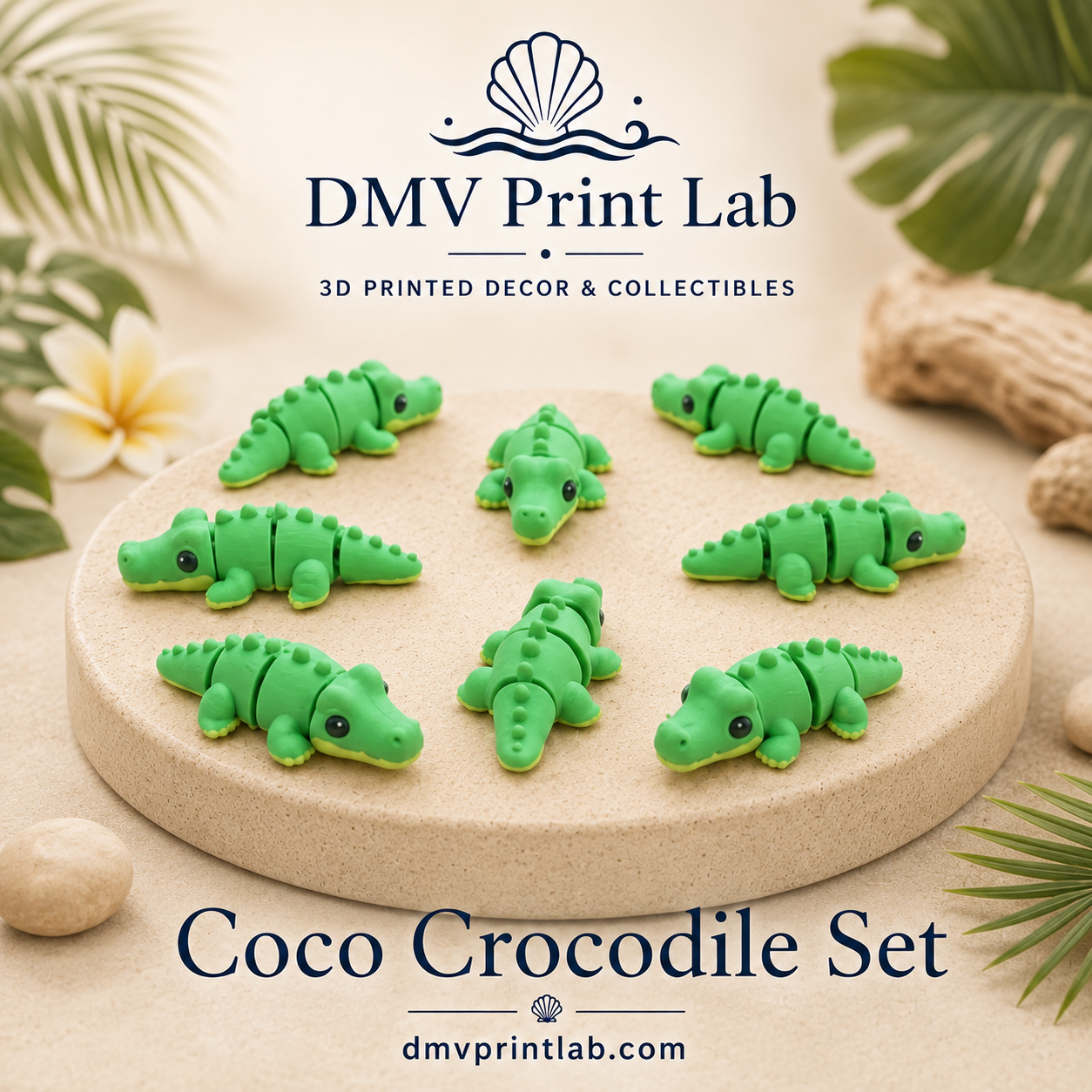 DMV Print Lab Coco Crocodile mini toys 12 pieces goodie bag toys 3D printed collectibles