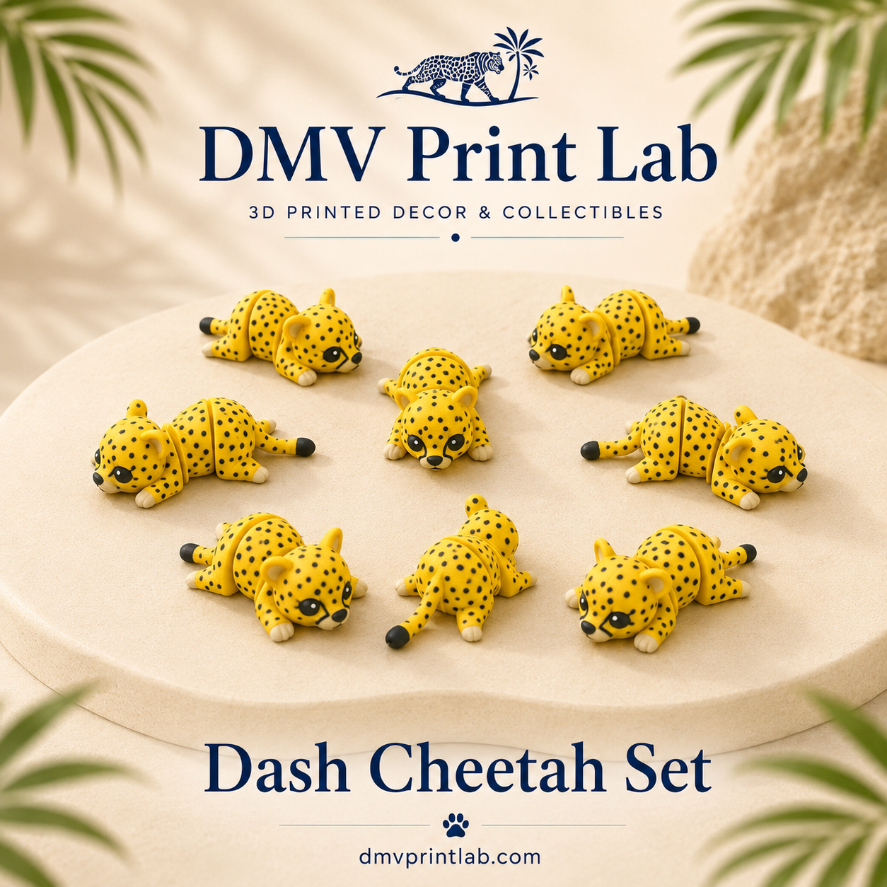 DMV Print Lab Dash Cheetah mini toys goodie bag toys 3D printed collectibles