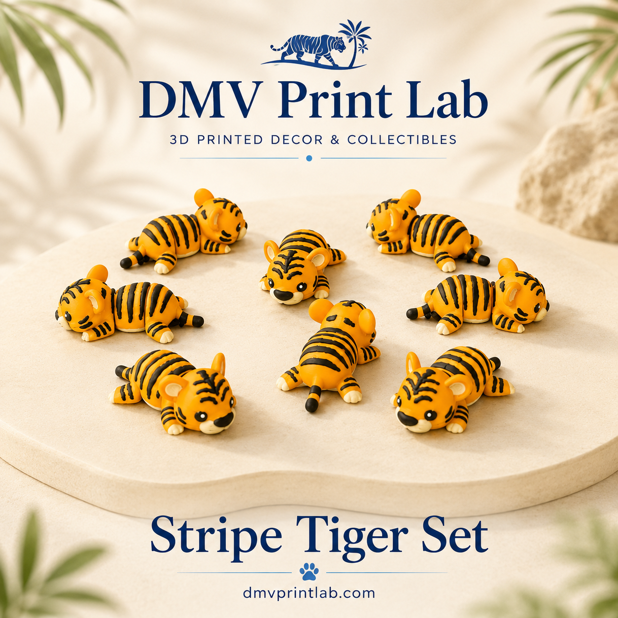 DMV Print Lab Stripe Tiger mini toys goodie bag toys 3D printed collectibles